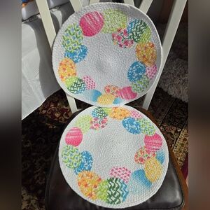 🐣 Colorful Pair of Easter Egg Placemats from The Farmhouse By Rachel Ashwell 🐣